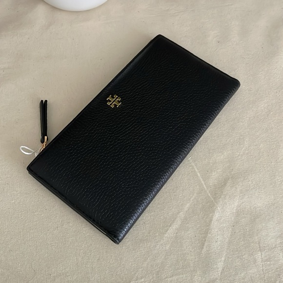 NWT , tory burch blake color block slim wallet black color - Picture 3 of 11